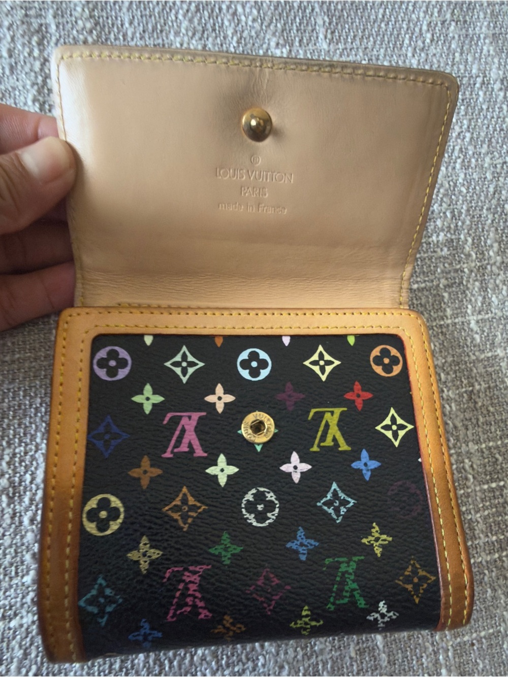 Louis Vuitton Black Multicolor Monogram Compact Wallet - Picture 13 of 16